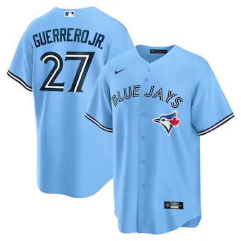 mens nike vladimir guerrero jr powder blue toronto blue jay